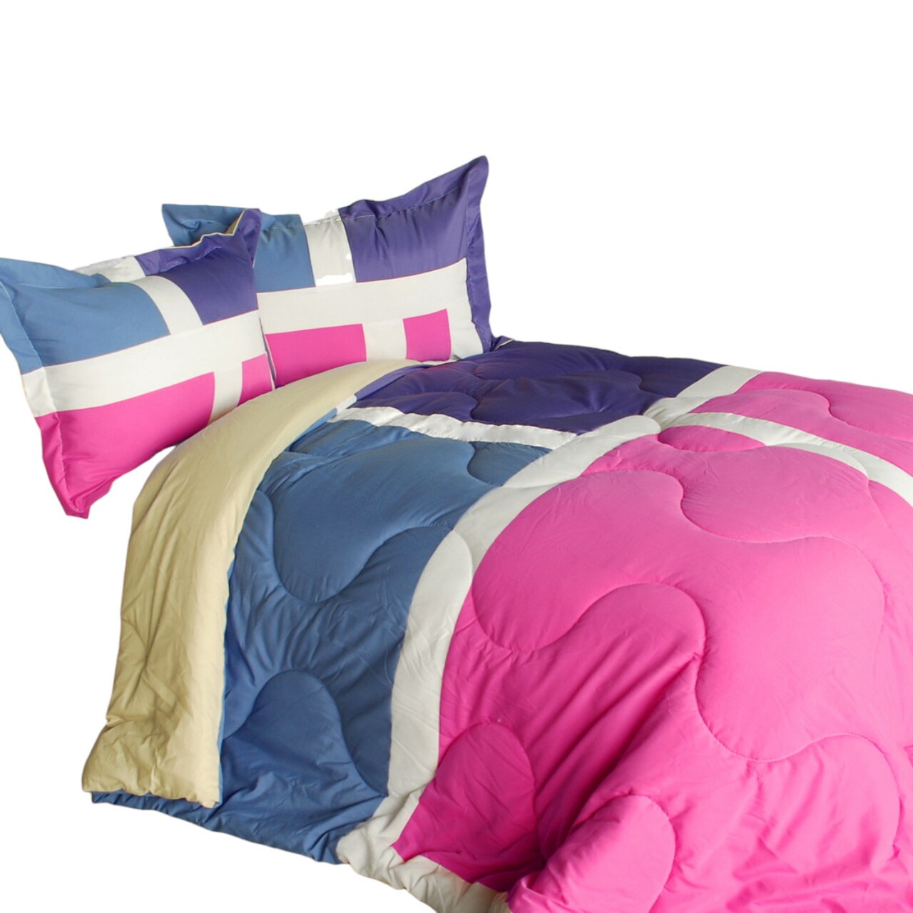 Patchwork Comforter Set Reversible Down Alt Fill Handmade Style